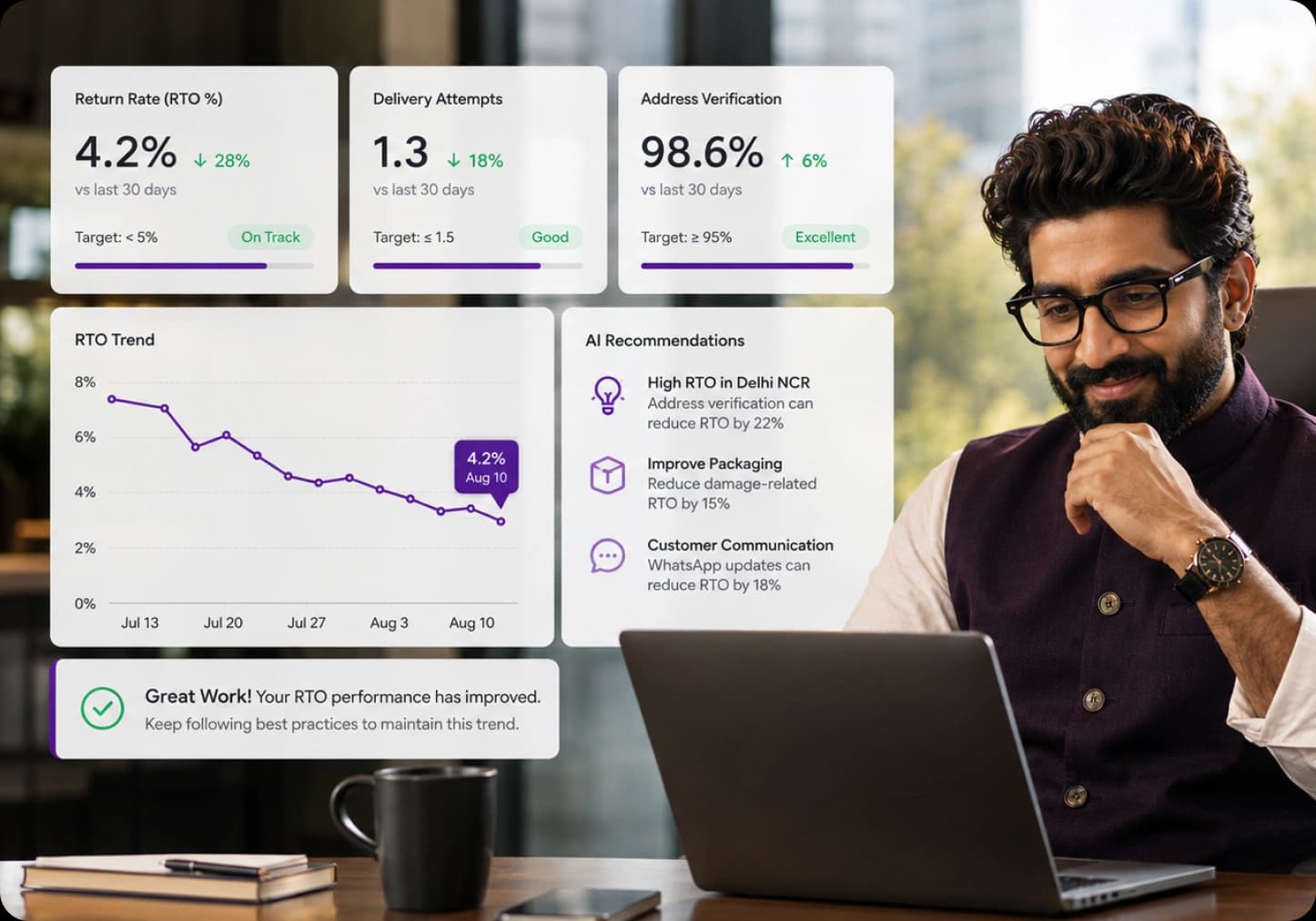 RapidShyp RTO management dashboard with Ayumi Predict